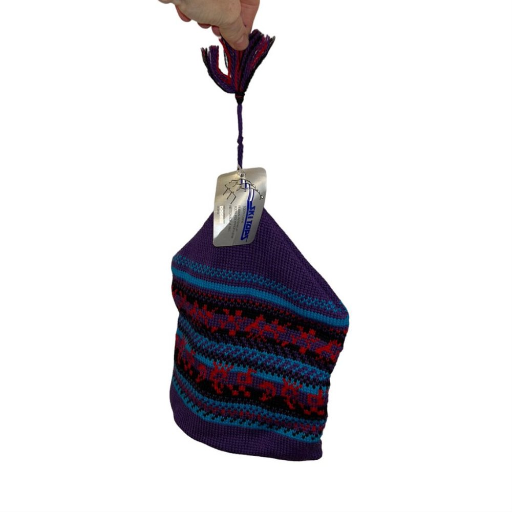 Ski Tops vintage NEW NWT purple Fair Isle Classic Ski knit hat small